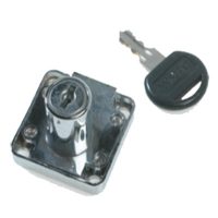 CUPBOARD LOCK - DEADBOLT WITH CYLINDER ROSE AND STRIKE PLATE